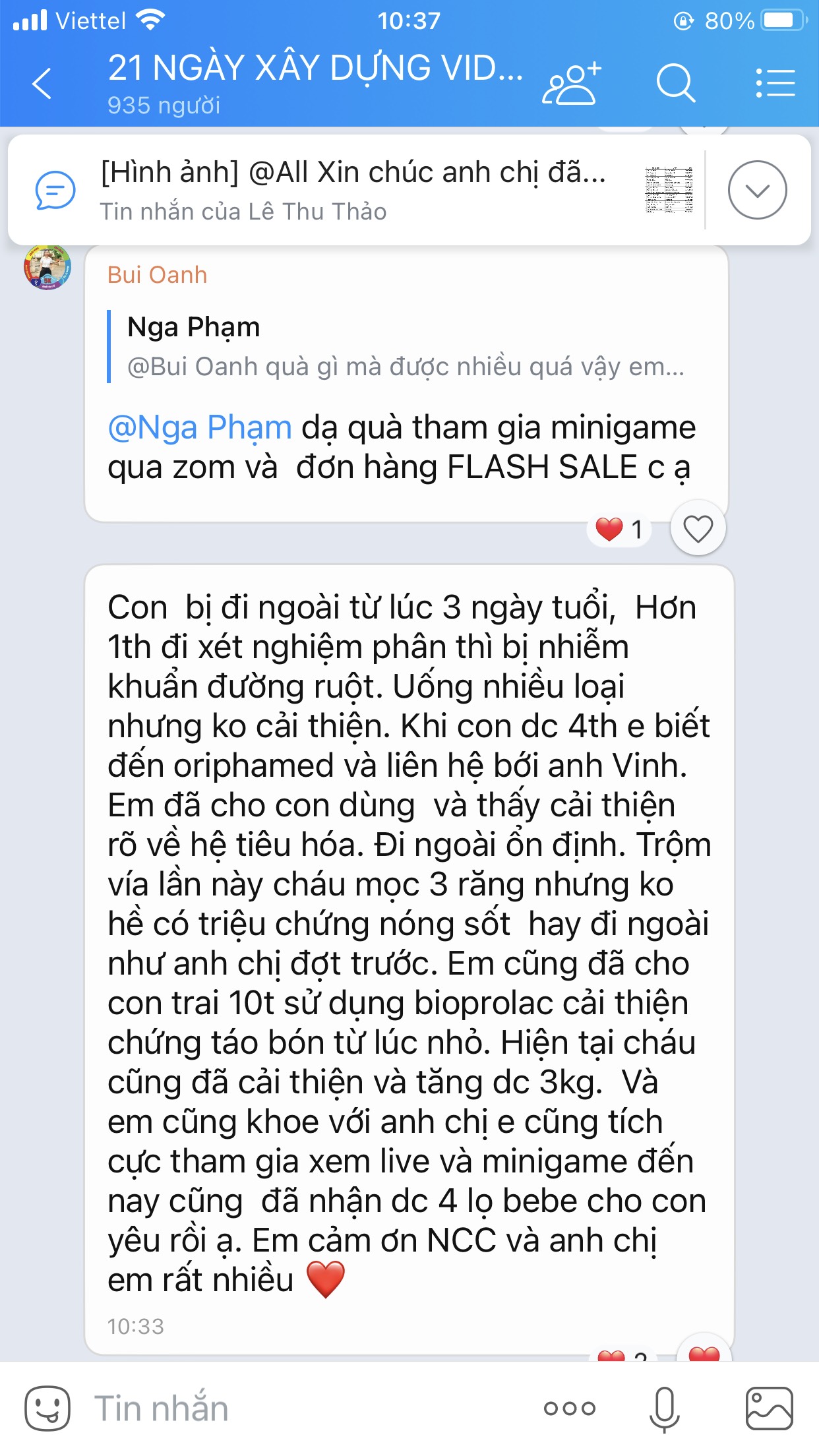 Feedback Primepro Bebé